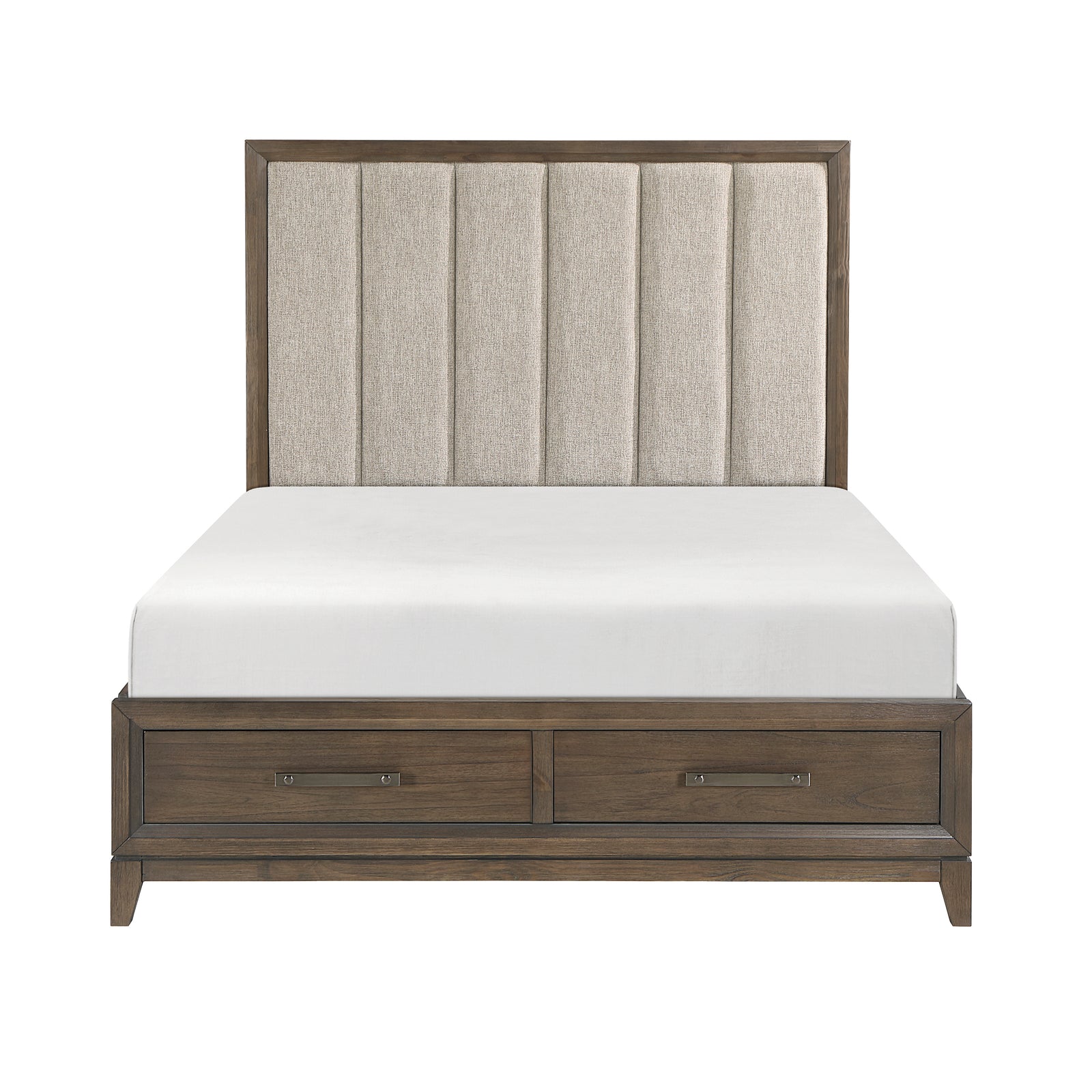 Ishana Platform Bed with Footboard Storage, Queen
