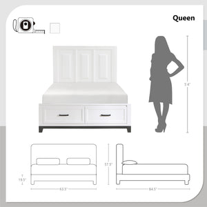 Asa Platform Bed with Footboard Storage, Queen