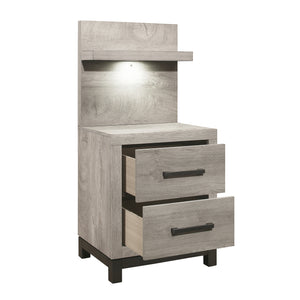 Lufkin Night Stand with Wall Panel