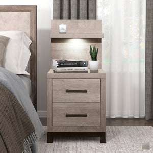 Lufkin Night Stand with Wall Panel