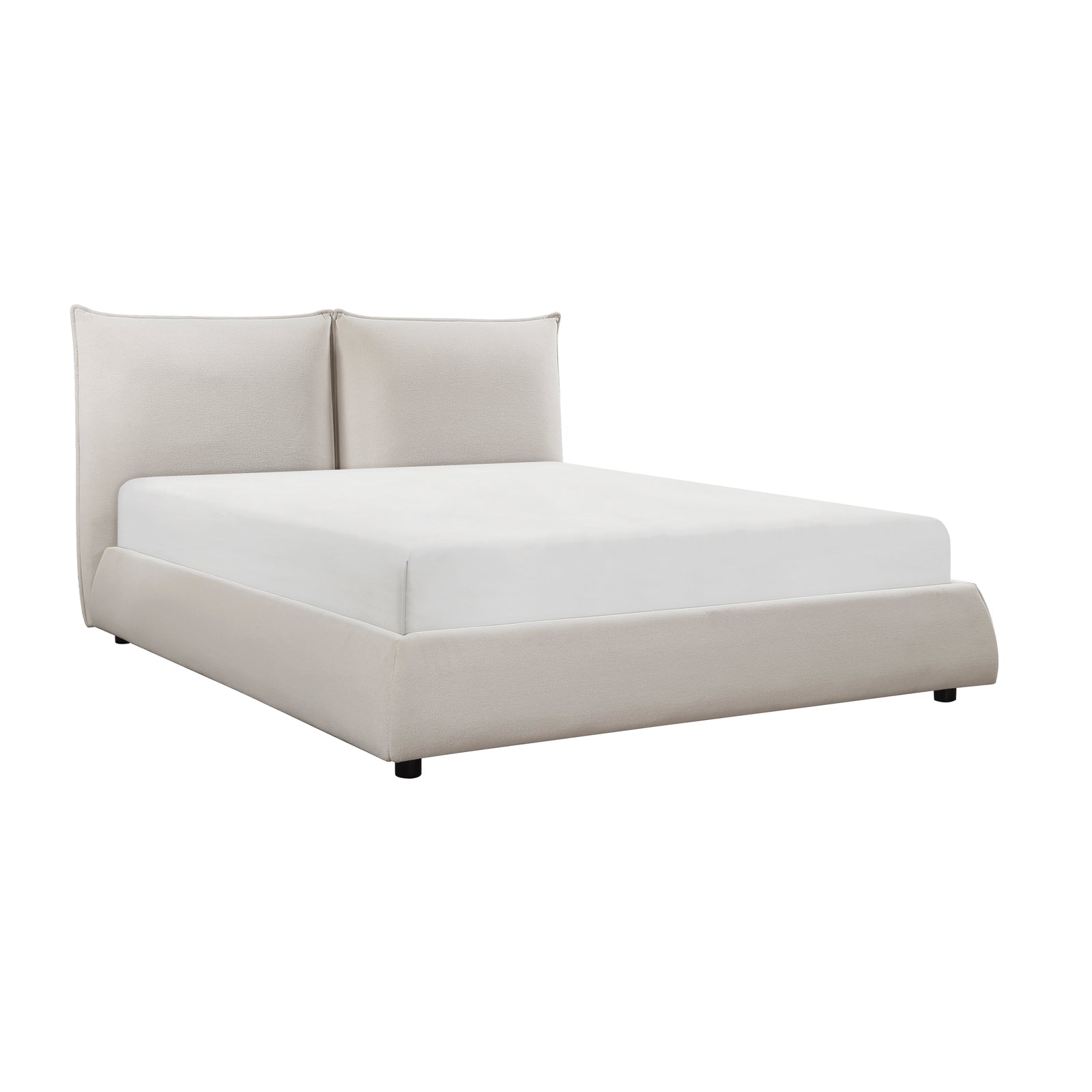 Layton Chenille Upholstered Platform Bed, Queen