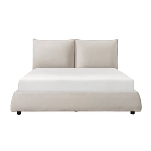 Layton Chenille Upholstered Platform Bed, Queen