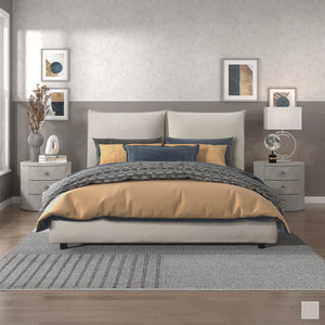 Layton Chenille Upholstered Platform Bed, Queen