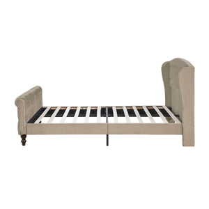 Nord Velvet Queen Platform Bed