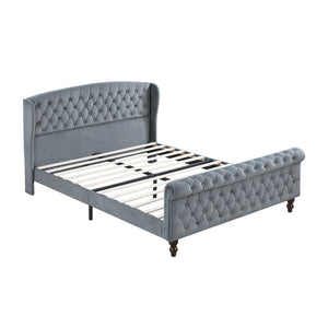 Nord Velvet Queen Platform Bed