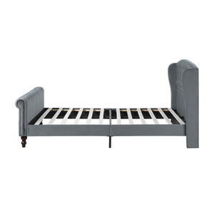 Nord Velvet Queen Platform Bed