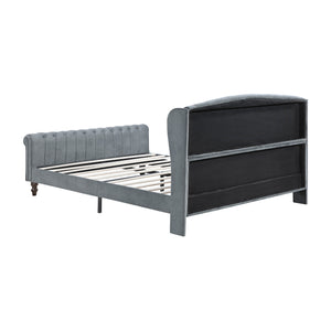Nord Velvet Queen Platform Bed