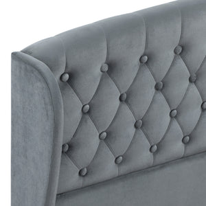 Nord Velvet Queen Platform Bed