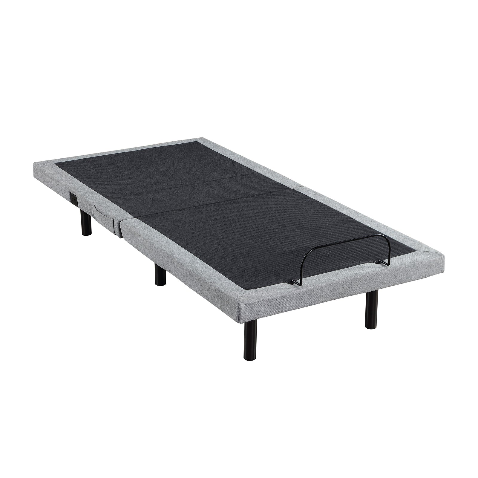 Maisonelle Textured Fabric Twin XL Power Head and Foot Adjustable Bed Frame with Massage, Zero Gravity, Charging Ports and Nightlight