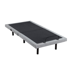 Maisonelle Textured Fabric Twin XL Power Head and Foot Adjustable Bed Frame with Massage, Zero Gravity, Charging Ports and Nightlight