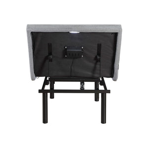 Maisonelle Textured Fabric Twin XL Power Head and Foot Adjustable Bed Frame with Massage, Zero Gravity, Charging Ports and Nightlight