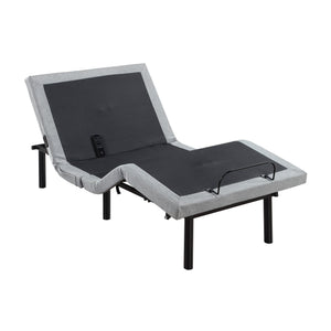 Maisonelle Textured Fabric Twin XL Power Head and Foot Adjustable Bed Frame with Massage, Zero Gravity, Charging Ports and Nightlight