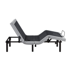 Maisonelle Textured Fabric Twin XL Power Head and Foot Adjustable Bed Frame with Massage, Zero Gravity, Charging Ports and Nightlight
