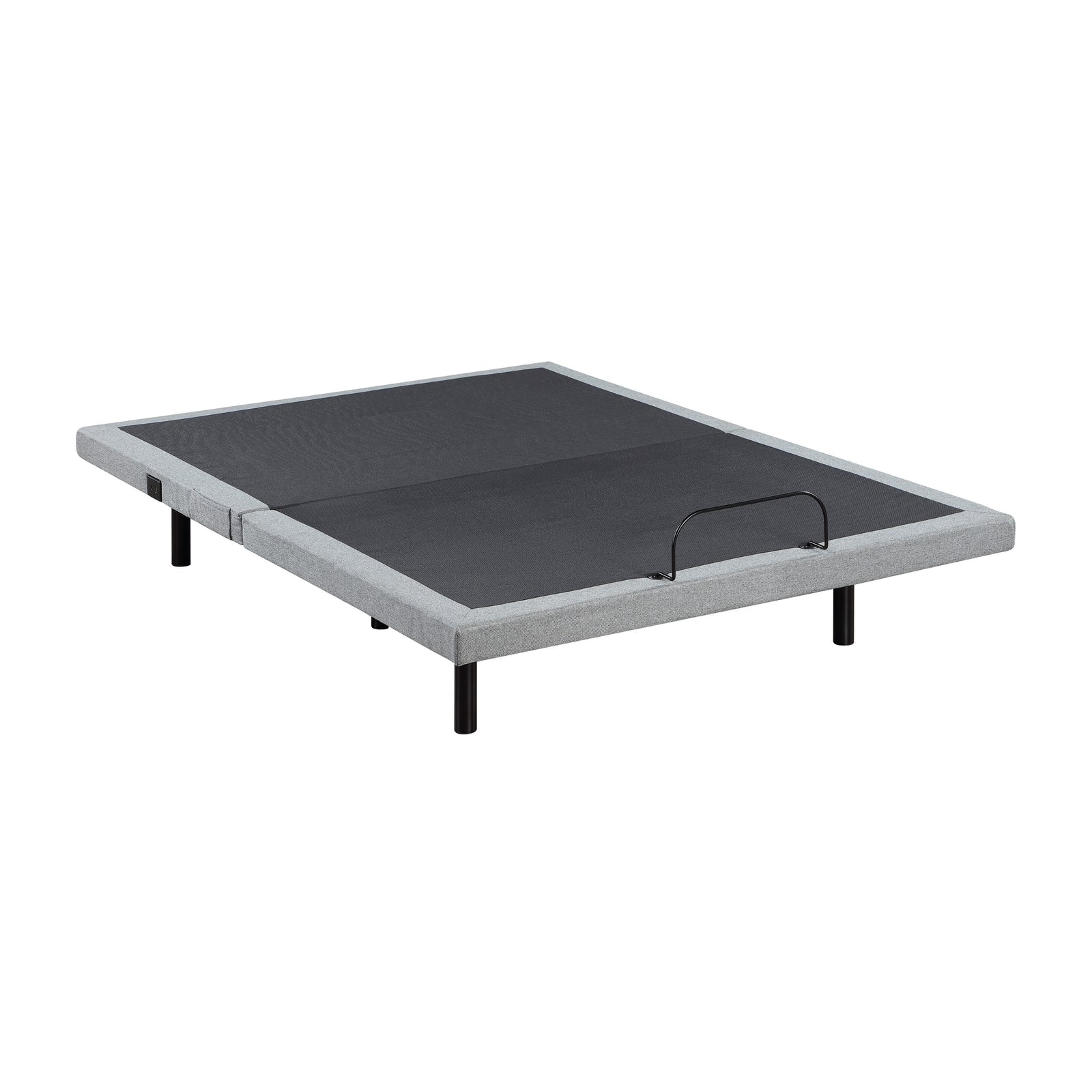 Maisonelle Textured Fabric Full Power Head and Foot Adjustable Bed Frame with Massage, Zero Gravity, Charging Ports and Nightlight
