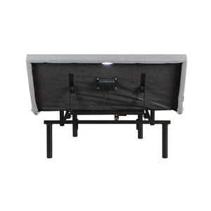 Maisonelle Textured Fabric Full Power Head and Foot Adjustable Bed Frame with Massage, Zero Gravity, Charging Ports and Nightlight