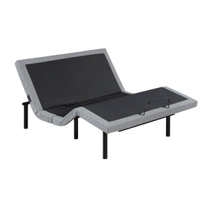 Maisonelle Textured Fabric Full Power Head and Foot Adjustable Bed Frame with Massage, Zero Gravity, Charging Ports and Nightlight