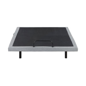 Maisonelle Textured Fabric Queen Power Head and Foot Adjustable Bed Frame with Massage, Zero Gravity, Charging Ports and Nightlight