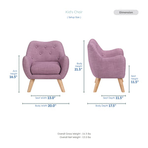 Elvaria Textured Fabric Kid's Chair