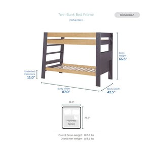 Valtieri Twin Over Twin Bunk Bed