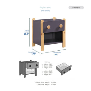 Corvella 1 Drawer Night Stand