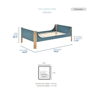 Niva Twin Platform Bed
