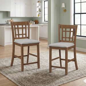 Diya Textured Fabric Counter Height Chair