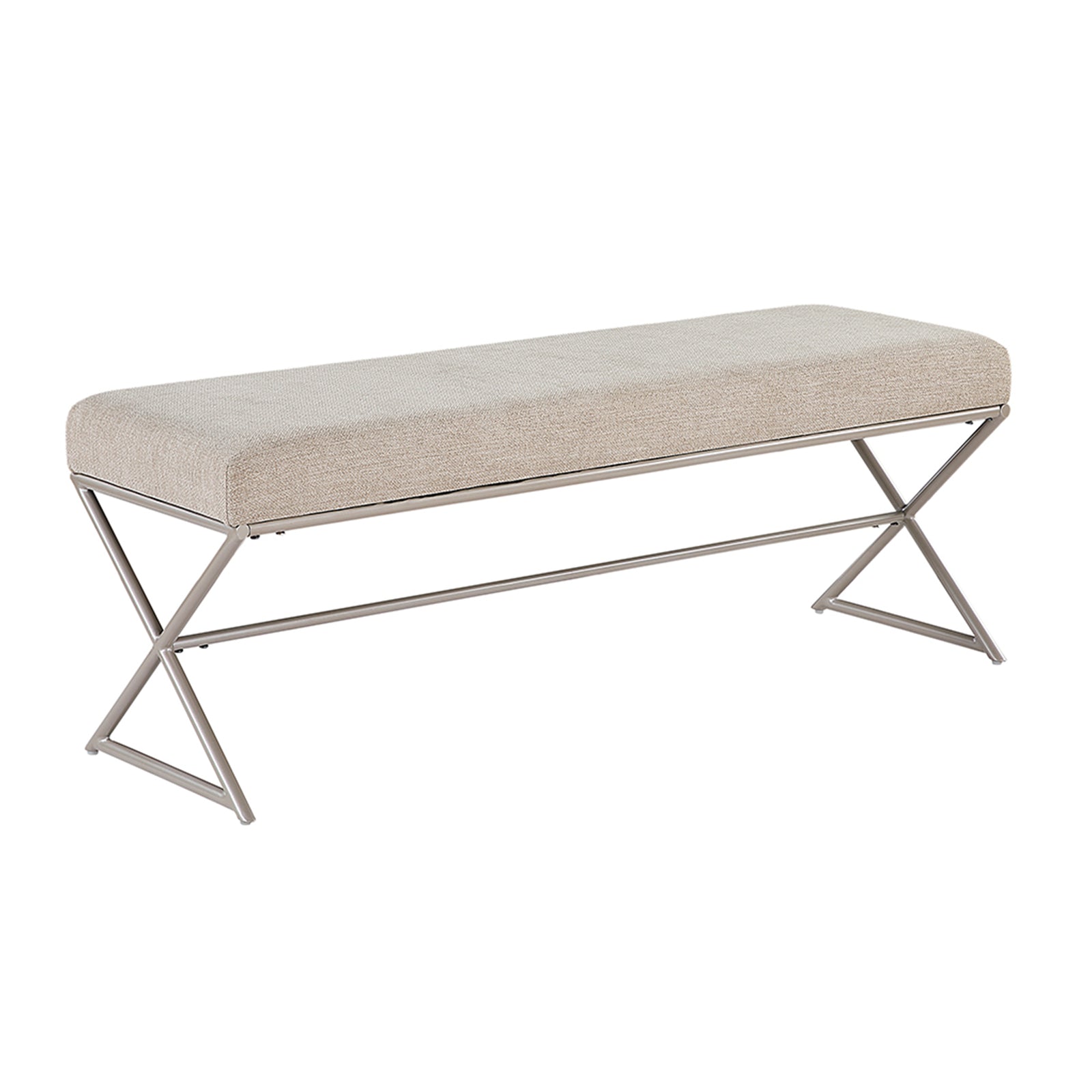 Catalina Chenille Fabric Bench