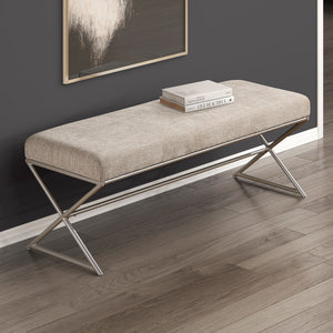 Catalina Chenille Fabric Bench