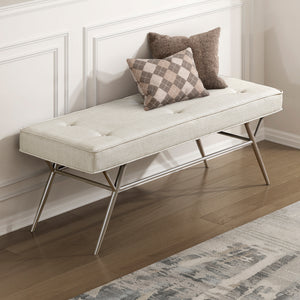 Malibu Textured Fabric Bench