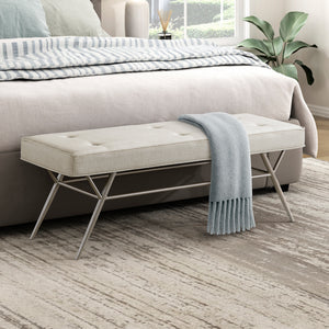Malibu Textured Fabric Bench