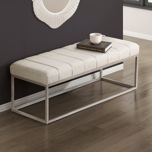 Savoy Textured Fabric Bench