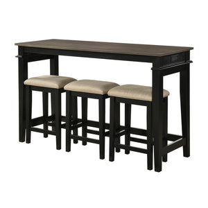 Verve Textured Fabric 4-Piece Pack Counter Height Dining Set