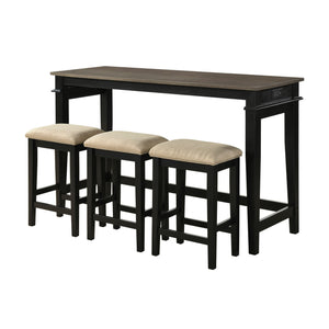 Verve Textured Fabric 4-Piece Pack Counter Height Dining Set