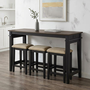 Verve Textured Fabric 4-Piece Pack Counter Height Dining Set