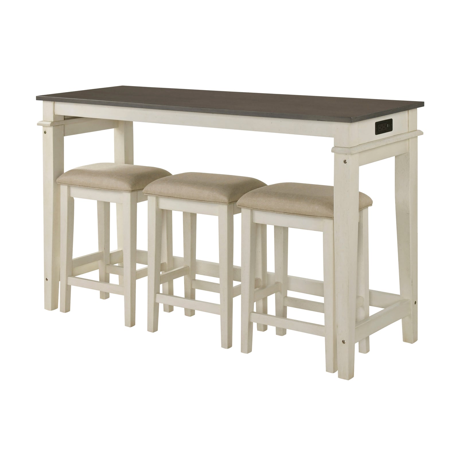 Verve Textured Fabric 4-Piece Pack Counter Height Set