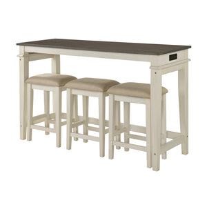 Verve Textured Fabric 4-Piece Pack Counter Height Set