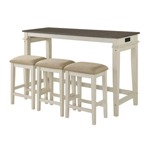 Verve Textured Fabric 4-Piece Pack Counter Height Set