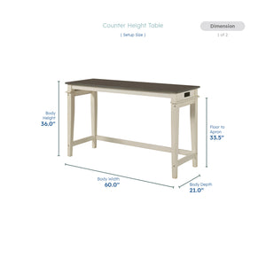 Verve Textured Fabric 4-Piece Pack Counter Height Set