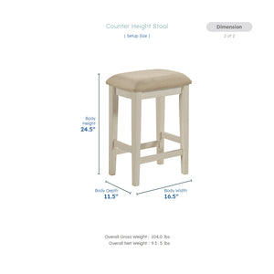 Verve Textured Fabric 4-Piece Pack Counter Height Set