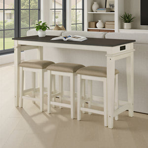 Verve Textured Fabric 4-Piece Pack Counter Height Set
