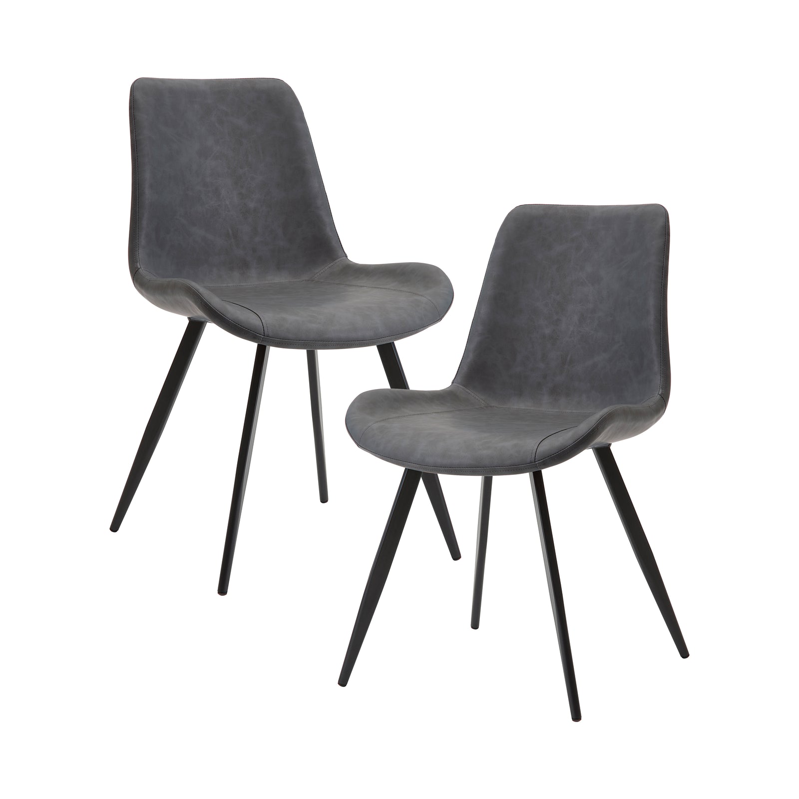 Langdon Faux Leather Dining Chair (Set of 2)