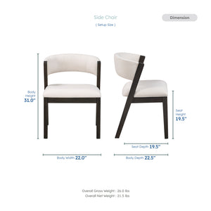Urbanova Textured Fabric Dining Chair