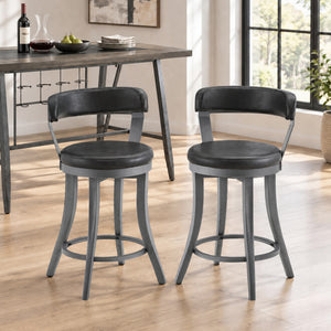 Serena Faux Leather Swivel Counter Height Chair
