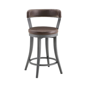 Serena Faux Leather Swivel Counter Height Chair
