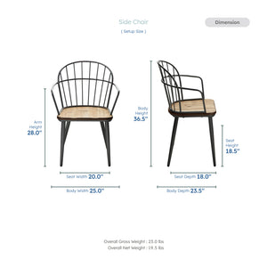Monaco 5-Piece Dining Set