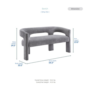Crestwood Boucle Bench