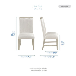 Brevani Textured Fabric Dining Chair