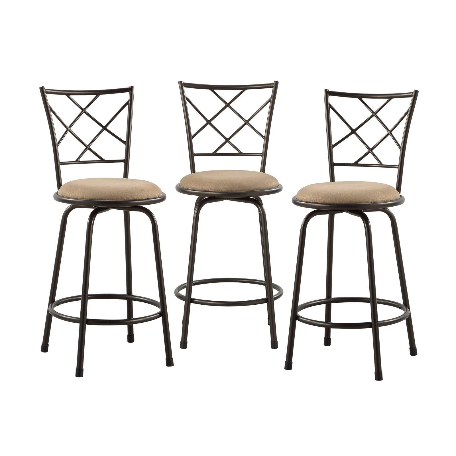Valleste 3-Piece Pack Convertible Swivel Counter/Pub Height Chair (Set of 3)
