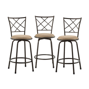 Valleste 3-Piece Pack Convertible Swivel Counter/Pub Height Chair (Set of 3)