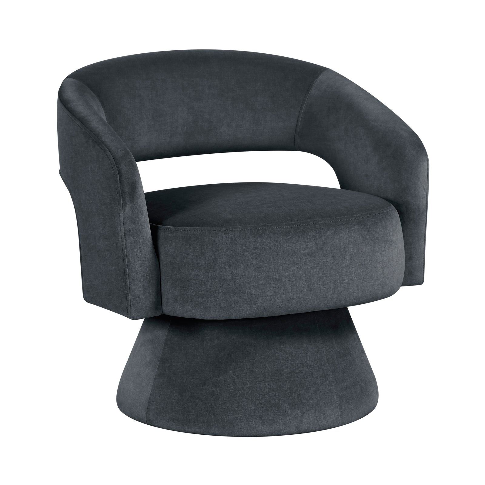 Arden Velvet Fabric Swivel Chair